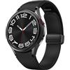 SOLOLUP Cinturino in pelle magnetica per Samsung Galaxy Watch 7/6/5/4/FE 40mm 44mm/6 Classic 43 47mm/5 Pro 45mm/4 Classic 42 46mm，20mm D-Buckle Hybrid Eco-Leather Cinturino sportivo in morbido silicone