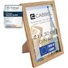CABBEL confezione singola (1 pz.) Cornice DIN A4 21x30 in legno MDF Rovere con plexiglass infrangibile/moderno