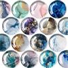 JJ PRIME - 16 magneti da frigorifero | Magnete rotondo da frigorifero | Mini accessori per frigorifero | Magneti artigianali | Piccoli magneti per lavagna, ufficio, cucina e scuola (Marbles Design B)