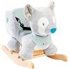 Nattou Fully Padded Seat Rocker Lupo Dondolo Tiloo Il Lupetto, Colore Grey, 498142