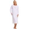 Suzy & Me Camicia da Notte con Maniche Lunghe in 100% Jersey di Cotone con Stampa Farfalla da Donna. Prugna, Blu Marina, 8-10 12-14 16-18 20-22 24-26, Rubino, 44-46