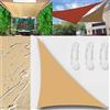 GLIN Tenda da Sole Tenda a Vela Impermeabile Rettangolo Quadrato Triangolare Tendalino 5x5x7m Tenda da Sole Telo Parasole Ombreggiante per Esterno Terrazzo Balcone Giardino Giallo Sabbia