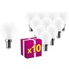 Superia Milano Superia STAR Lampadine a filamento LED SFERA SMERIGLIATA CLASSIC 4W Equivalenti a 39W, 455LM, 2700K CALDO, Attacco E14, Stile Vintage Retrò, Non Dimmerabile, Pacco da 10