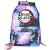 Yumenam Unisex Zaino con Porta di Ricarica USB Kimetsu no Yaiba Stampa 3D Multifunzione Zaino da Viaggio Bookbag Zaino per Computer Daypack Borsa da Scuola
