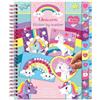 Totum Unicorno adesivo con i numeri: divertimento per bambini, abilità motorie e gioco di apprendimento, pagine da colorare, per bambini, multicolore