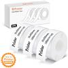 Pristar Etichette P15, 3 Rotoli, 15mm x 50mm, Nastro Adesivo Termico | Compatibile con P15 Label Maker, Bianco, 130 Etichette/Rotolo