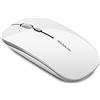 Uiosmuph Q5 Mouse Wireless Ricaricabile, Senza Fili Silenzioso 2,4G 1600DPI Mouse Portatile da Viaggio Ottico con Ricevitore USB per Windows 10/8/7/XP/Vista/PC/Mac (Bianco)