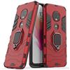 LuluMain Compatibile con Moto G7, Moto G7+ Cover, Custodia Armor Anello Cavalletto (Funziona con Il Supporto Magnetico per Auto) Case Paraurti per Motorola Moto G7, Moto G7 Plus (Rosso)