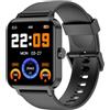 Blackview R30 - Smartwatch Fitness Watch - Display da 1,83 pollici - +100 modalità di allenamento - Notifiche e gestione delle chiamate - Durata della batteria 7 giorni - Colore nero, Nero, 240 x