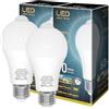 LUTW Lampadina con Sensore di Movimento, Lampadine LED E27 9W 900LM Luce Bianca Calda 3000K Auto On/Off, E27 lampada con sensore di movimento, per Corridoio, Garage, Scale, 2 Pezzi