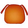 LI.G. SET DI 2 CUSCINI LI.GI. ZA411 CUSCINO SEDIA CUCINA SAGOMATO IN COTONE PANAMA VARI COLORI TINTA UNITA (Arancione)