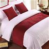 DAYDAY helper Runner per letto matrimoniale in morbido velluto decorativo copriletto rosso di lusso, runner per piedi del letto, sciarpa, asciugamano per camera da letto dell'hotel, 210 x 50cm