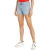 Calvin Klein Jeans Pantaloncini in Jeans Donna Mid Rise Short Elasticizzati, Blu (Denim Light), 28W