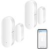 SENCKIT Sensore WiFi per porte e finestre: rilevatori intelligenti, notifiche app, sicurezza domestica compatibile con Alexa e Google