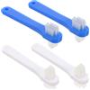 Healeved 4 spazzole per la delle protesi, spazzola per protesi, spazzolini da denti rigidi, per adulti, doppia testina dello spazzolino sensoriale, protesi dentarie, graffe