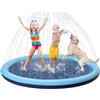 Tosekry Giochi d'acqua per esterni, 170 cm, spruzzatore d'acqua Splash Pad, giocattolo da giardino e piscina per cani con funzione antiscivolo (blu-170 cm)