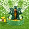 MoKo Dinosauro Spruzzatore per Bambini - Giocattolo d'Acqua all'Aperto Spruzzare Piscina Giocattolo con 2 Morsetti del Tubo 3 Ugelli, Divertente Gioco d'Acqua Estate per Cortile Prato Giardino, Verde