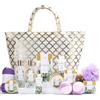 Spa Luxetique Set Bagno Doccia Donna alla Lavanda Confezione Regalo 15 Pezzi con Borsa a Mano Bagnoschiuma Olio Massaggio Lozione per Compleanno Anniversaio Vacanza, Regalo Festa della Mamma