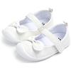 LACOFIA Ballerine per neonata Scarpe Primi Passi Antiscivolo per Bambina Bianco 19