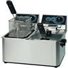 HOTCLASS Friggitrice elettrica - Capacità 4+4 Lt - cm 48x38x31,5 h