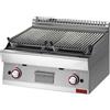 D.L. SERVICE Griglia pietra lavica - A gas - cm 80 x 70 x 28h