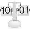 HERCHR Flip Clock, Display a Numeri Grandi, Orologio digitale retrò flip down, Meccanica Classica, alimentato a batteria per l'arredamento dell'ufficio a casa (Bianco)