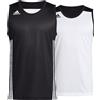 Adidas Canotta Uomo adidas Tms Reversibile Nero Bianco