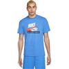 Nike T-Shirt Dri-Fit Double Logo Nbb Uomo Celeste