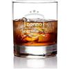 AMAVEL Bicchiere con Incisione - Il Miglior Nonno del Mondo - Blasone - Tumbler Basso - Bicchieri Whisky in Vetro - Idee Regalo per Lui - Regali Festa del Papà - Capacità: 320 ml