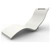 Arkema Design Chaise Longue colore Bianco da terra ARKEMA S010-9003 Sedia sdraio realizzata in polietilene ad alta densità con superficie effetto pietra Lettino prendisole Resiste agli UV, alla salsedine e al calcare Ergonomica leggera e facilmente igeniz