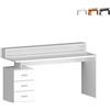 Web Furniture - Scrivania ufficio 160x60x90cm 3 cassetti con sopralzo New Selina s Plus Colore: Bianco Lucido