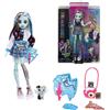 Mattel - Core Doll Bambola Monster High Con Abiti, Cuccioli E Accessori HPD53 Frankie HHK53