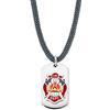 Engelsrufer Collana in acciaio inox, poliestere riciclato e ciondolo smaltato, chiusura a moschettone, lunghezza regolabile, senza nichel, 40 cm, Acciaio inossidabile Poliestere, Senza Gemme
