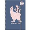 ALPHA EDITION Diario Agenda Scuola Collegetimer 2023/2024, Settimanale, Spiralata, 15x21 cm, Llama, 224 Pagine