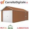 Box in Acciaio Zincato Casetta da Giardino in Lamiera Box Auto 4.38 x 8.76 m x h 3.31 m - 692 KG - 38.37 metri quadri - LEGNO