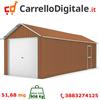 Box in Acciaio Zincato Casetta da Giardino in Lamiera Box Auto 4.38 x 11.80 m x h 3.31 m - 906 KG - 51.68 metri quadri - LEGNO