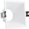 Faretto da Incasso Quadrato Bianco Foro 85x85mm per GU10