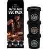 Bembo Qualità d'Autore 3 Salt Flakes BBQ Aromatizzati - Fiocchi di Sale Aromatizzato Gourmet per Carne, Griglia e Barbecue - Perfetti per Marinatura e Finitura - 290 g totali - Made in Italy