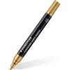 STAEDTLER Lumocolor 349-11 - Pennarelli acrilici, tratto 2,4 mm, confezione da 10, colore: Oro