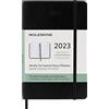 Moleskine Agenda Settimanale 2023, Agenda 12-Mesi, Agenda Settimanale con Layout Orizzontale, Copertina Morbida, Formato Tascabile 9 x 14 cm, Colore Nero