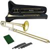 Montreux Student Trombone in Sib per Principianti con Custodia Protettiva Leggera, Bocchino 12C - Ottone Laccato, Campana da 8/20 cm, Si Bemolle