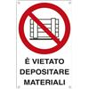 Cartelli Segnalatori Cartello alluminio 27x43cm 'e' vietato depositare materiali'' - Z11323