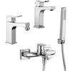 Jacuzzi Set miscelatori lavabo + bidet + gruppo vasca Jacuzzi | rubinetteria Tank ottone cromato per piletta click clack