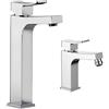 Jacuzzi Miscelatore lavabo alto + bidet Jacuzzi | rubinetteria Tank ottone cromato per piletta click clack