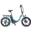 FAFREES F20 Pro 20 pollici Pneumatici Bicicletta Elettrica Pendolare Pieghevole, 36V 18Ah Batteria al Litio, 250W - Azzurro