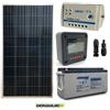 Energiasolare100 Kit Solare Fotovoltaico 150W 12V Batteria AGM 150Ah Baita Chalet Casa