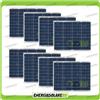 Energiasolare100 Set 8 Pannelli Solari Fotovoltaici 50W 12V multiuso Pmax 400W Baita Barca