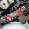 BLACK DOVES GRAPHICS Adesivo 3D per Piastra Forcella compatibile con/sostitutivo per KAWASAKI Z750 (tutte le annate) e Z1000 (fino al 2009) (Rosso)