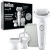 BRAUN 9061 SILK-EPIL RIC WETDRY 40 PIN. SMART LIGHT ACC. RASOIO