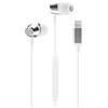 Music Sound | Auricolari a Filo Ergonomici In-Ear, Cuffie con Connettore Lightning MFI - Bianco